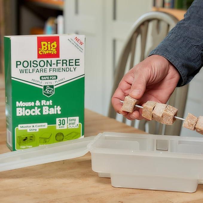 The Big Cheese Poison-Free Mouse & Rat Block Bait - 10g x 30