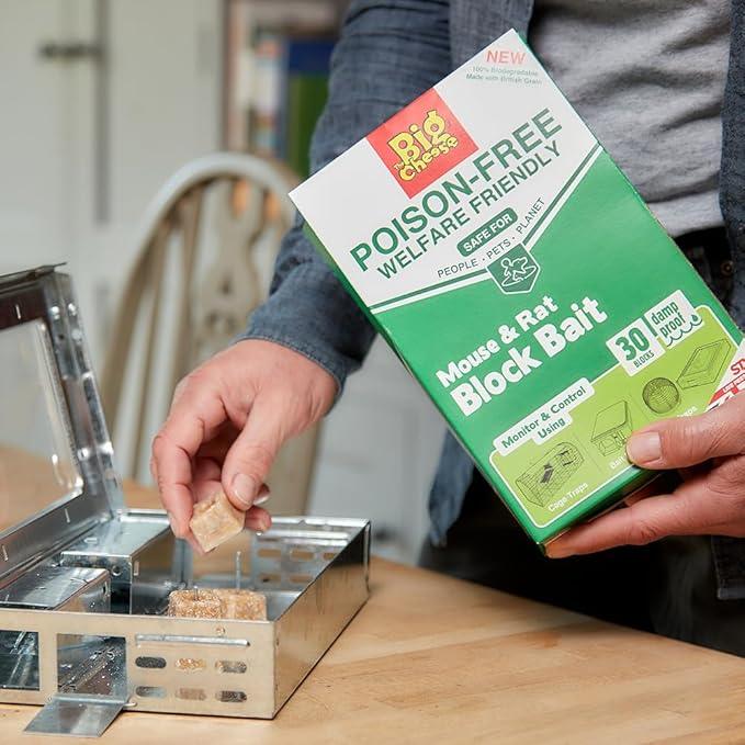 The Big Cheese Poison-Free Mouse & Rat Block Bait - 10g x 30