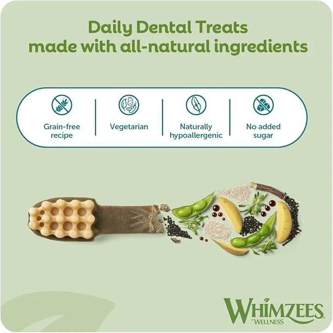 Whimzees Toothbrush Dental Treat for Large Dogs 6 pack