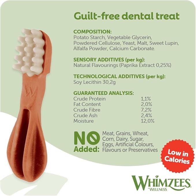 Whimzees Toothbrush Dental Treat for Large Dogs 6 pack