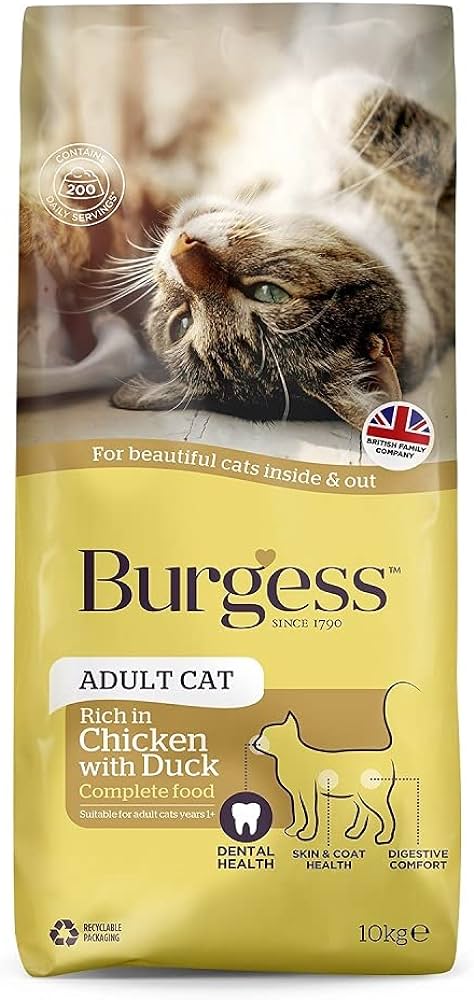 Burgess Adult Rich In Chicken with Duck Dry Cat Food