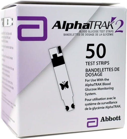 Alphatrak 2 Blood Glucose Test Strips 50 Pack