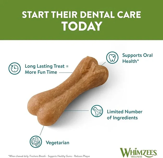 Whimzees Rice Bone Dental Treat for Large Dogs 9 pack