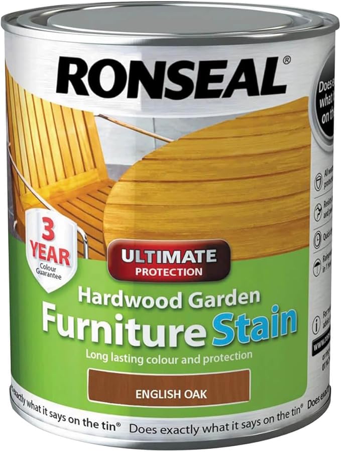 Ronseal Hardwood FurnIture Stain English OAK 750ml