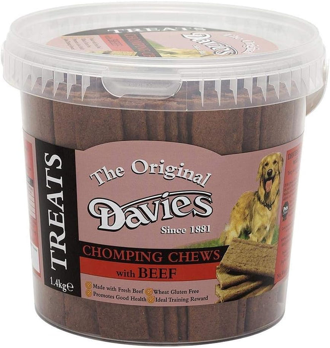 Davies Chomping Chew Beef Dog Treats 1.4kg