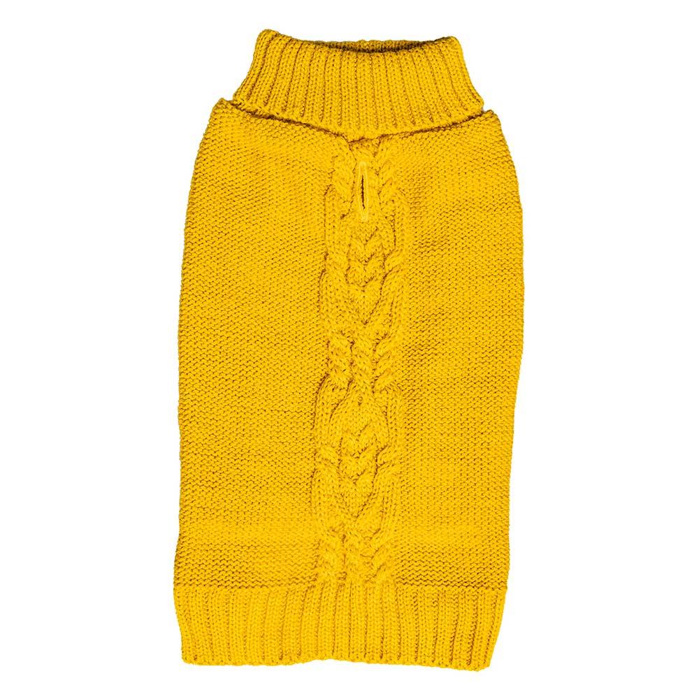 Charlton Cable Knit Mustard Dog Jumper