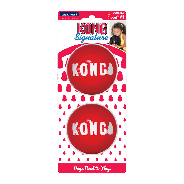 KONG Signature Balls Dog Toy 2pk