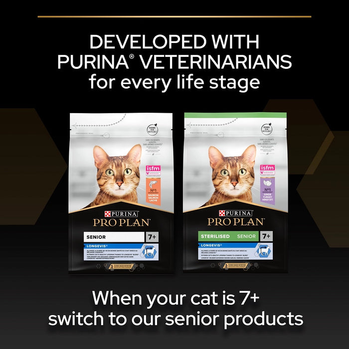 Pro Plan Adult 7+ Sterilised Longevis Turkey Dry Cat Food 3kg