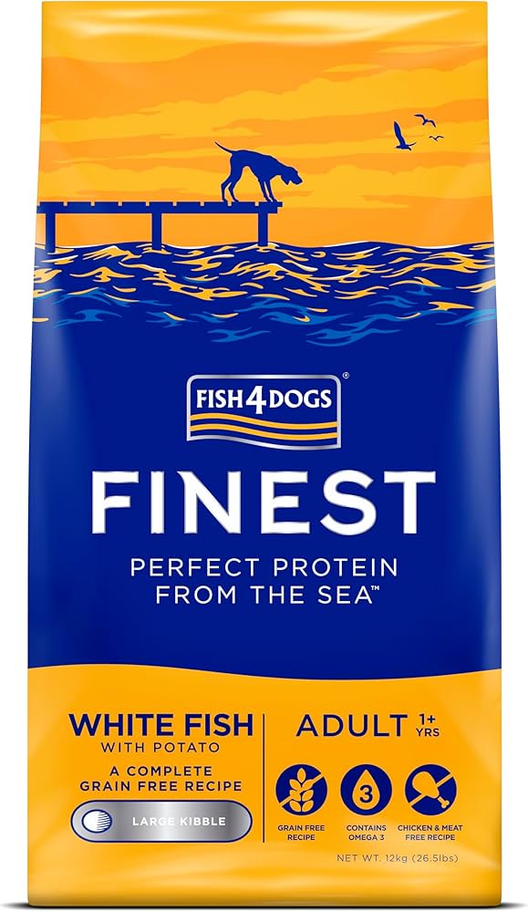 Fish4Dogs Finest White Fish Adult Large Kibble Dry Dog Food 12kg