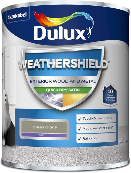 Dulux Weathershield Exterior Quick Dry Satin Green Glade 750ml