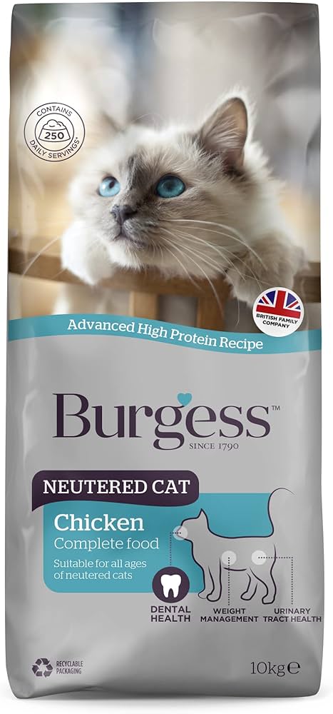 Burgess Neutered Chicken Dry Cat Food