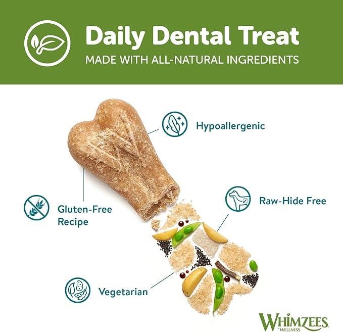 Whimzees Rice Bone Dental Treat for Large Dogs 9 pack