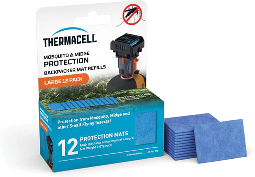 Thermacell Mosquito and Midge Protection Backpacker Mat Refills Large 12 Pack