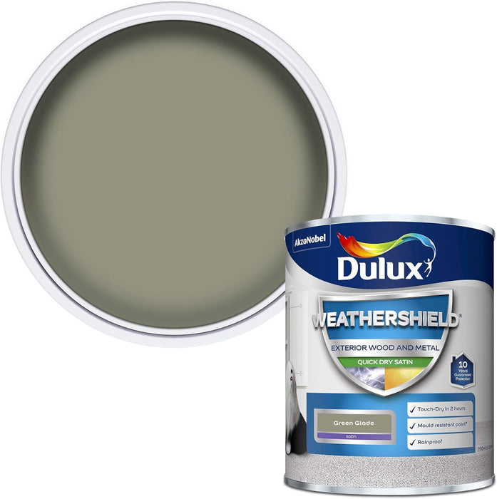 Dulux Weathershield Exterior Quick Dry Satin Green Glade 750ml