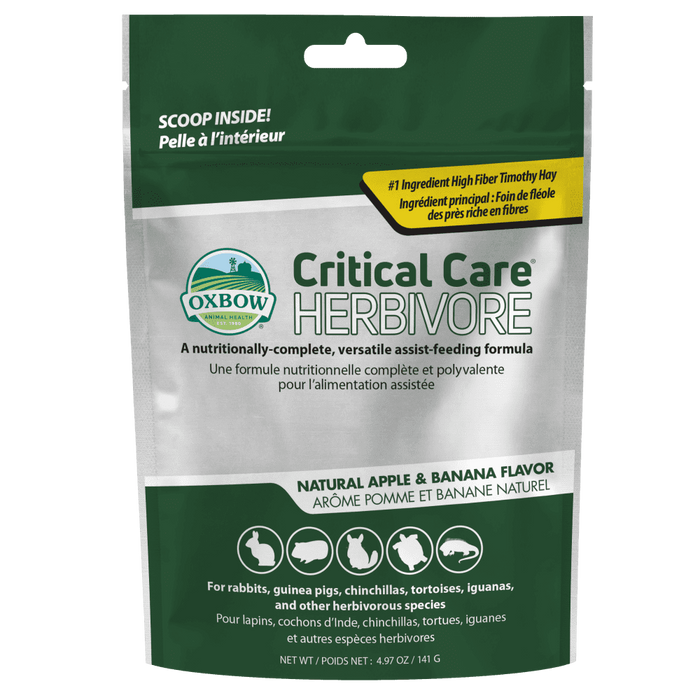 Oxbow Critical Care Herbivore Apple & Banana for Small Animals 141g