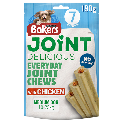 Bakers Joint Delicious Medium Dog Chicken Dog Chews 7 Sticks (180g)