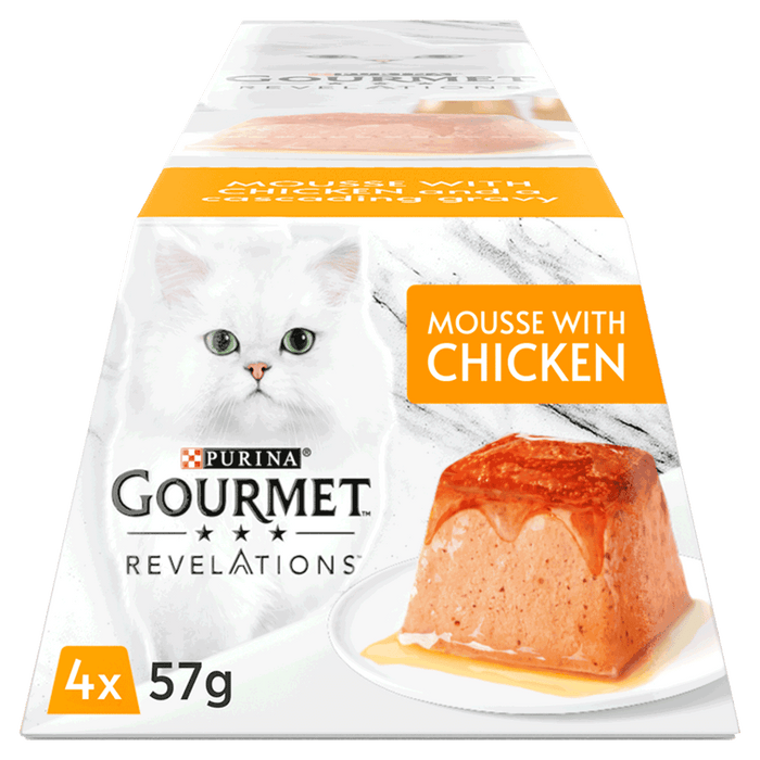 Gourmet Adult Revelations Mousse with Chicken Wet Cat Food 4 x 57g