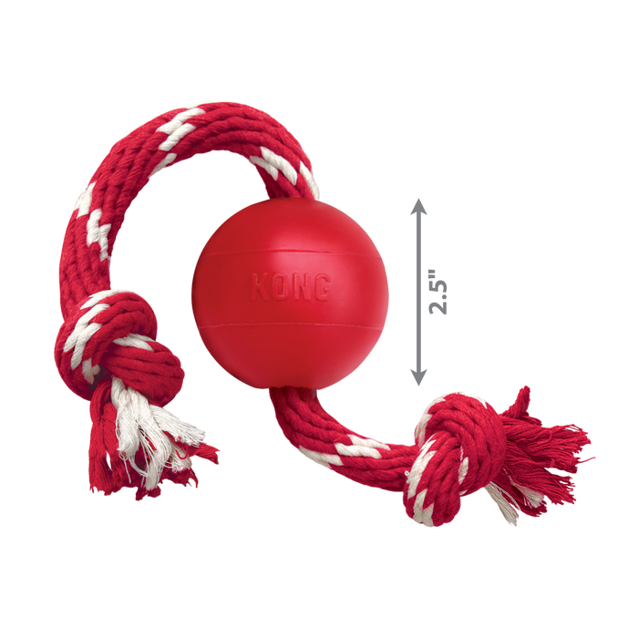 KONG Dog Ball With Rope Small