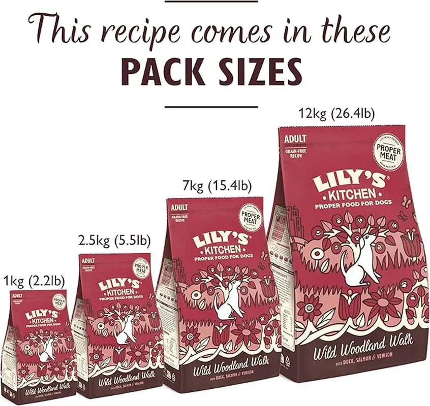 Lily's Kitchen Adult Wild Woodland Walk Duck/Salmon & Venison Dry Dog Food