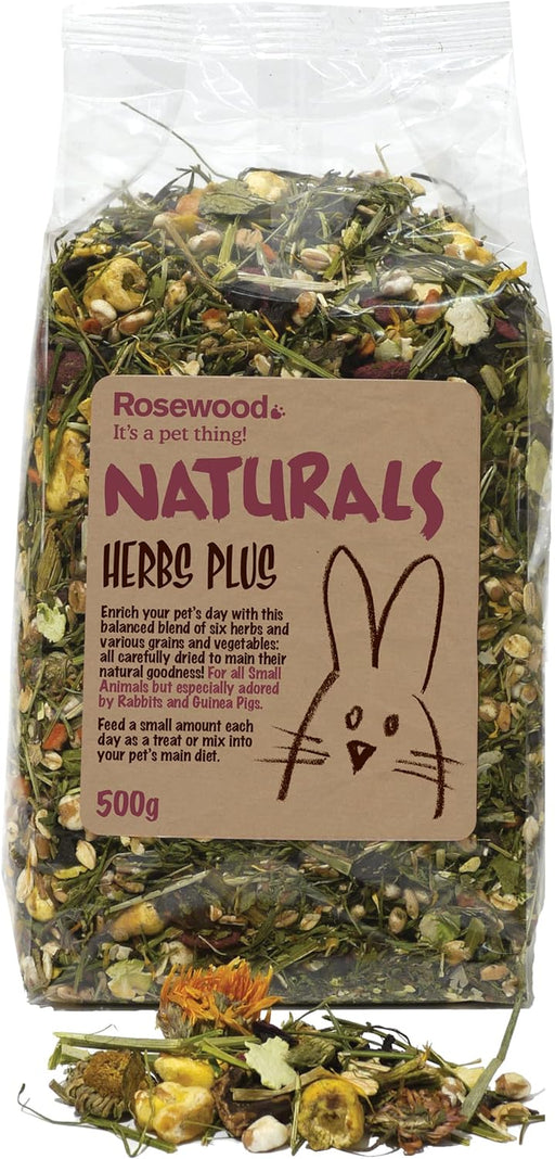 Rosewood Naturals Herbs Plus Small Animal Treats 500g