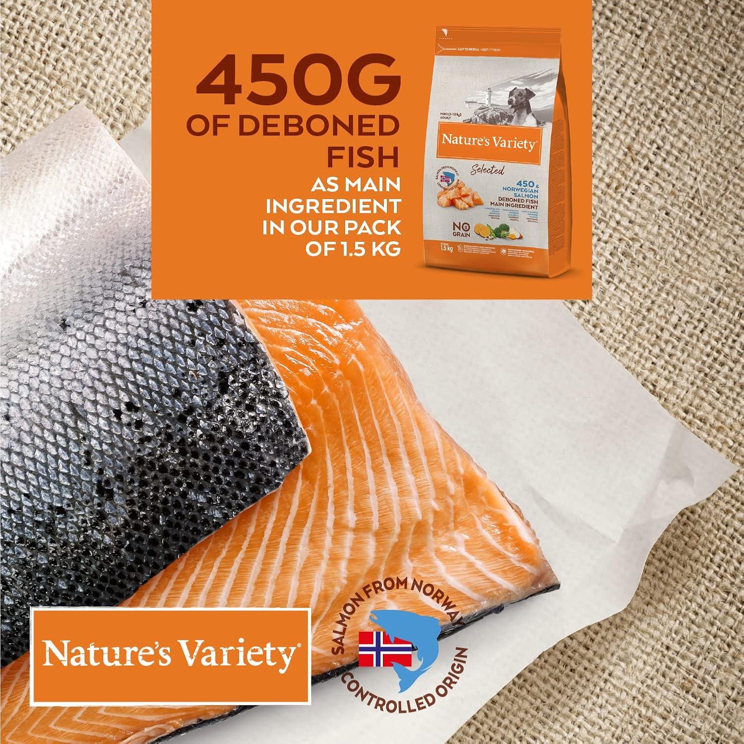 Nature's Variety Selected Norwegian Salmon Mini Adult Dry Dog Food 1.5kg