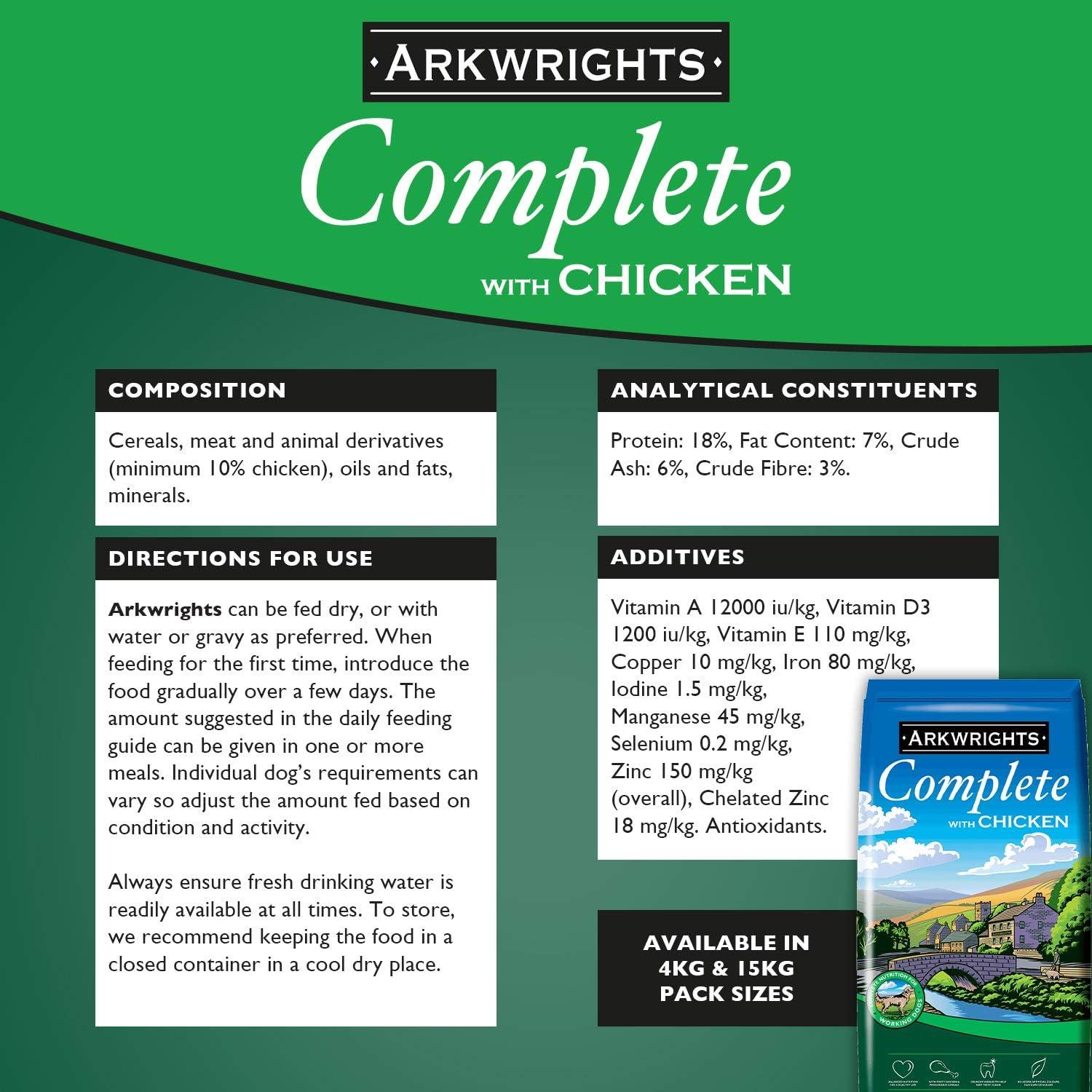 Arkwrights Complete Chicken Dry Dog Food 15kg