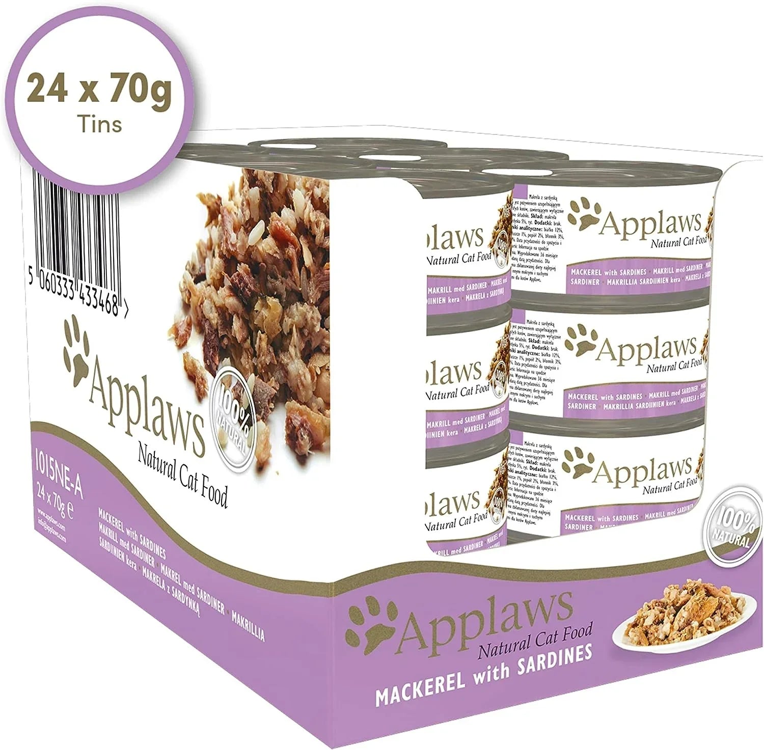 Applaws Mackerel with Sardine in Broth Wet Cat Food