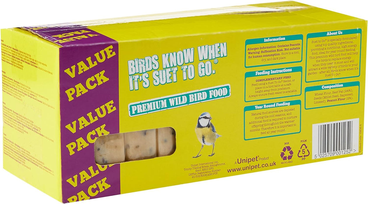 Suet To Go Peanut Suet Blocks Wild Bird Treat 10 x 300g