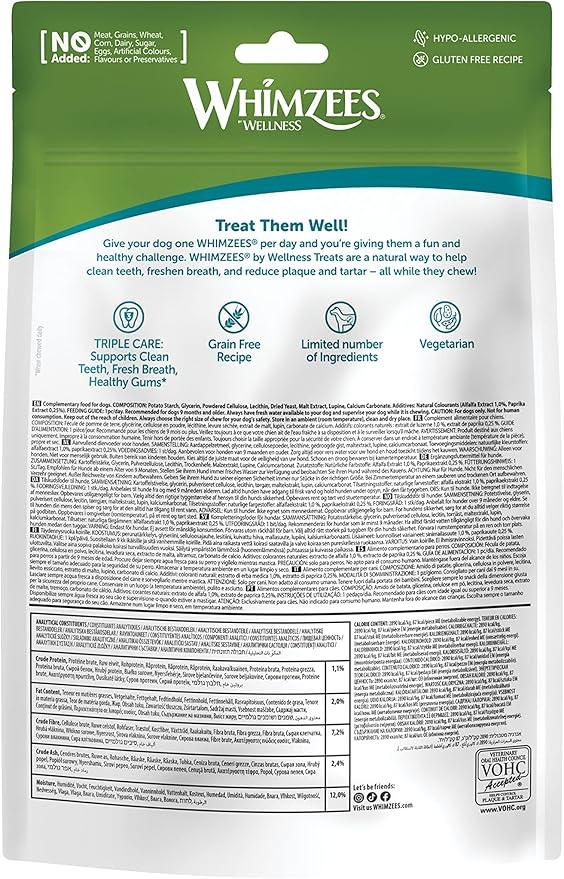 Whimzees Toothbrush Dental Treat for Medium Dogs 12 pack