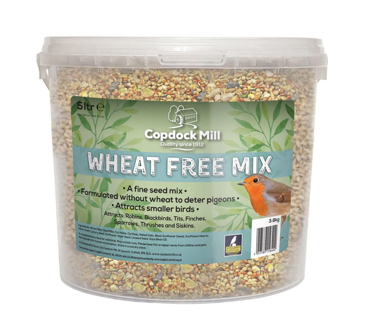 Copdock Mill Copdock Mill Wheat Free Wild Bird Mix Food – PetsMagnet.co.uk