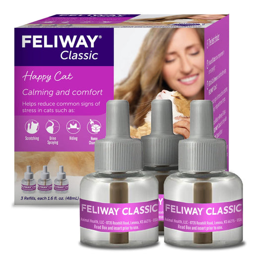 Feliway Classic Calming Diffuser Refill for Cats 48ml x 3 Pack