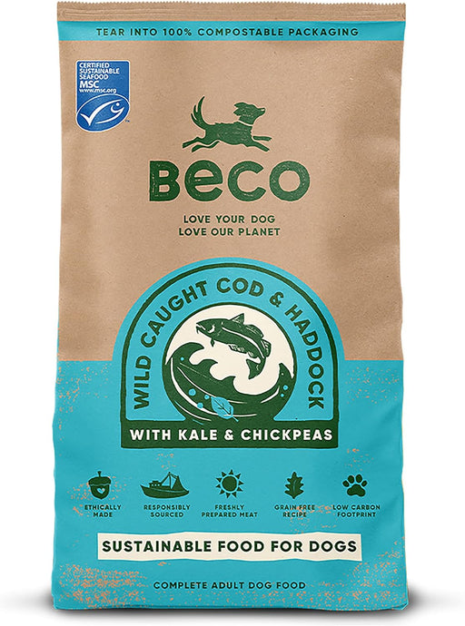 Beco Wild Caught Cod & Haddock with Kale & Chickpeas Dry Dog Food 12kg