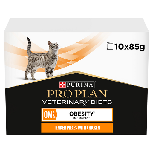 Pro Plan Veterinary OM Obesity Management with Chicken Wet Cat Food 10 x 85g