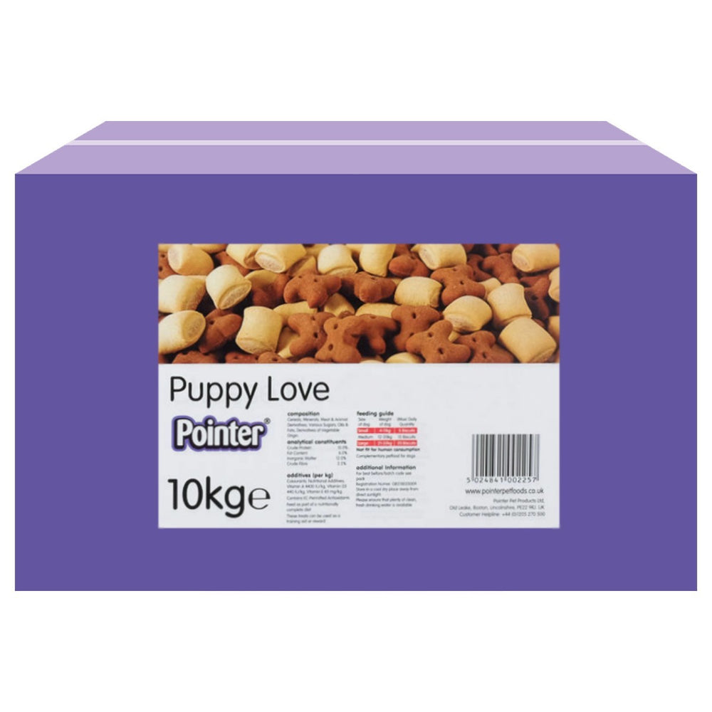 Pointer Puppy Love Biscuit Dog Treats 10kg