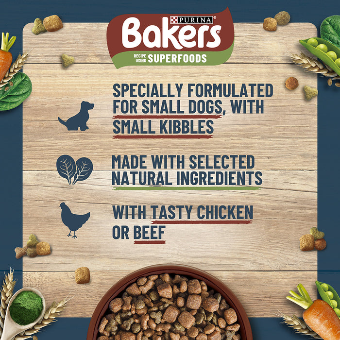 Bakers Adult Small Dog Chicken with Vegetables Dry Dog Food