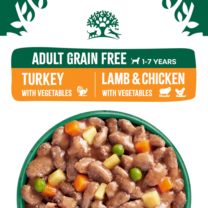 James Wellbeloved Grain Free Adult Turkey & Lamb in Gravy Wet Dog Food 48 x 100g