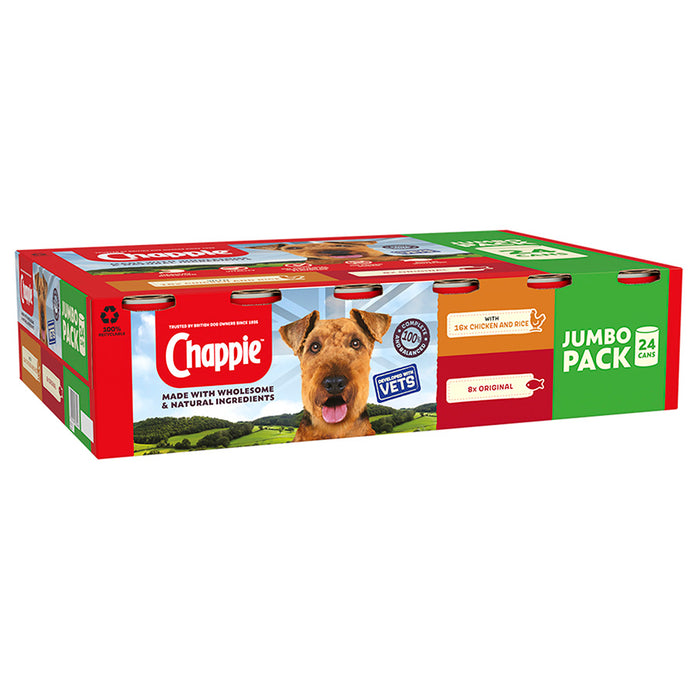 Chappie Adult Favourites Original & Chicken in Loaf Wet Dog Food 24 x 412g