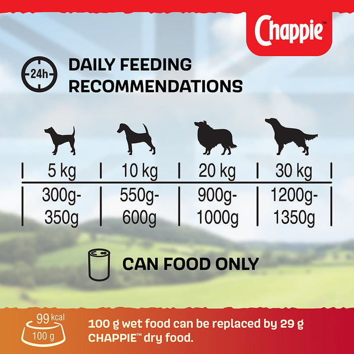 Chappie Adult Favourites Original & Chicken in Loaf Wet Dog Food 24 x 412g