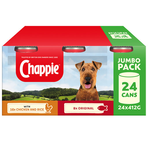 Chappie Adult Favourites Original & Chicken in Loaf Wet Dog Food 24 x 412g