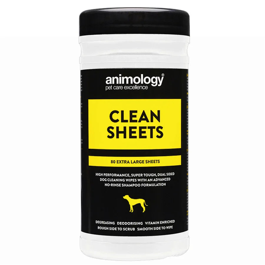 Animology Clean Sheets Extra Large Dog Wipes 80 Pack