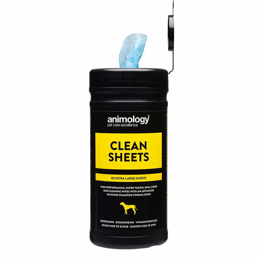Animology Clean Sheets Extra Large Dog Wipes 80 Pack