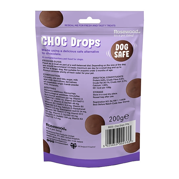 Rosewood Choc Drops Dogs Treats 200g