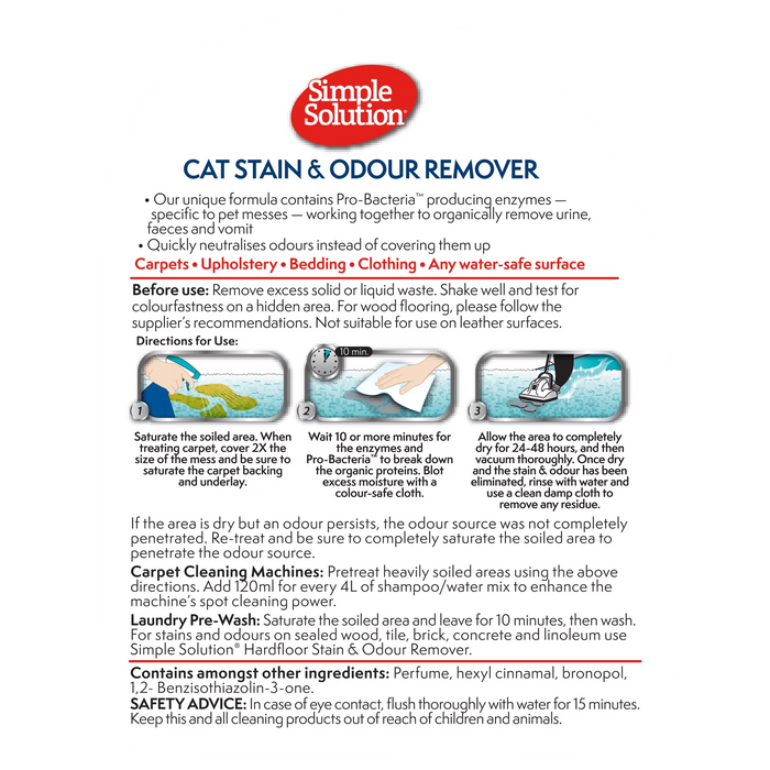 Simple Solution Stain & Odour Remover for Cats 750ml