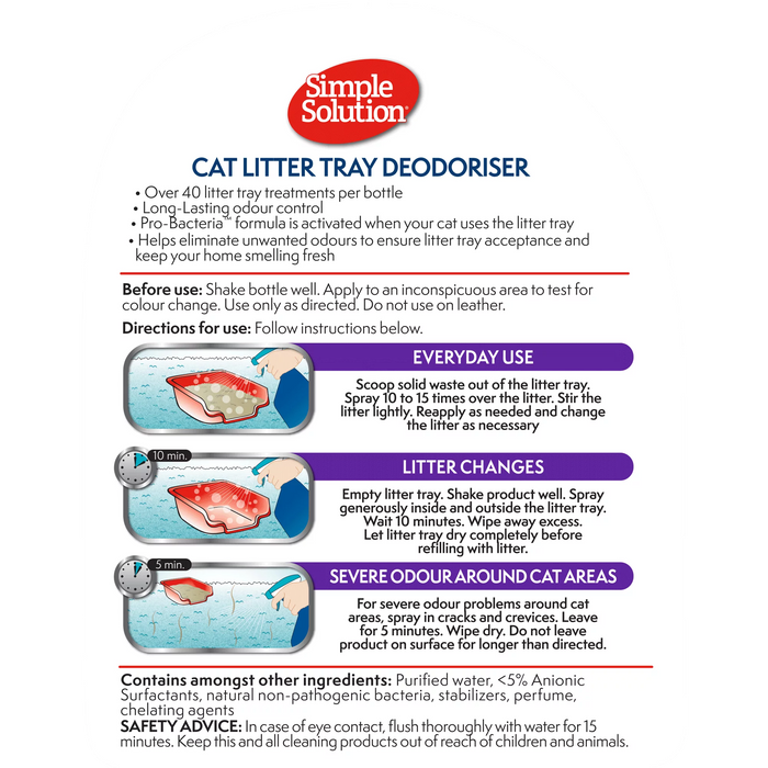 Simple Solution Cat Litter Tray Deodoriser 500ml