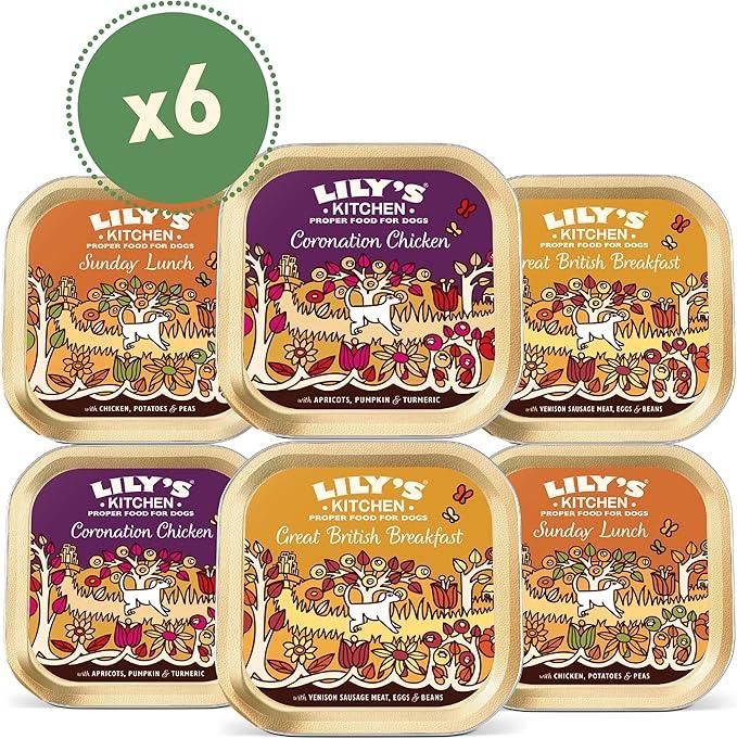 Lily's Kitchen Natural Trays Weekend Favourites Adult Wet Dog Food Mixed Pack 6 x 150g
