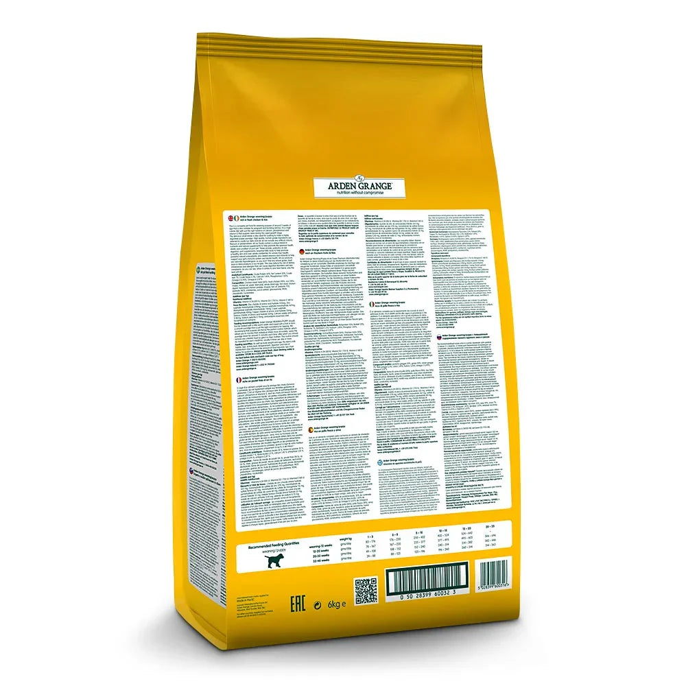 Arden Grange Weaning/Puppy Rich in Fresh Chicken & Rice Dry Dog Food 2kg