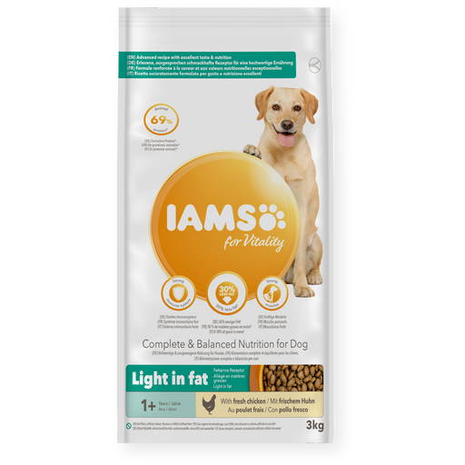 Iams Vitality Light in Fat Adult All Breed Fresh Chicken Dry Dog Food