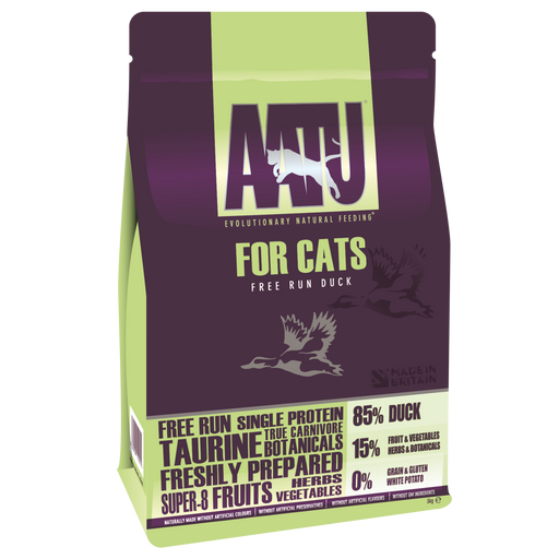 AATU 85/15 Grain Free Duck Adult Dry Cat Food 3kg
