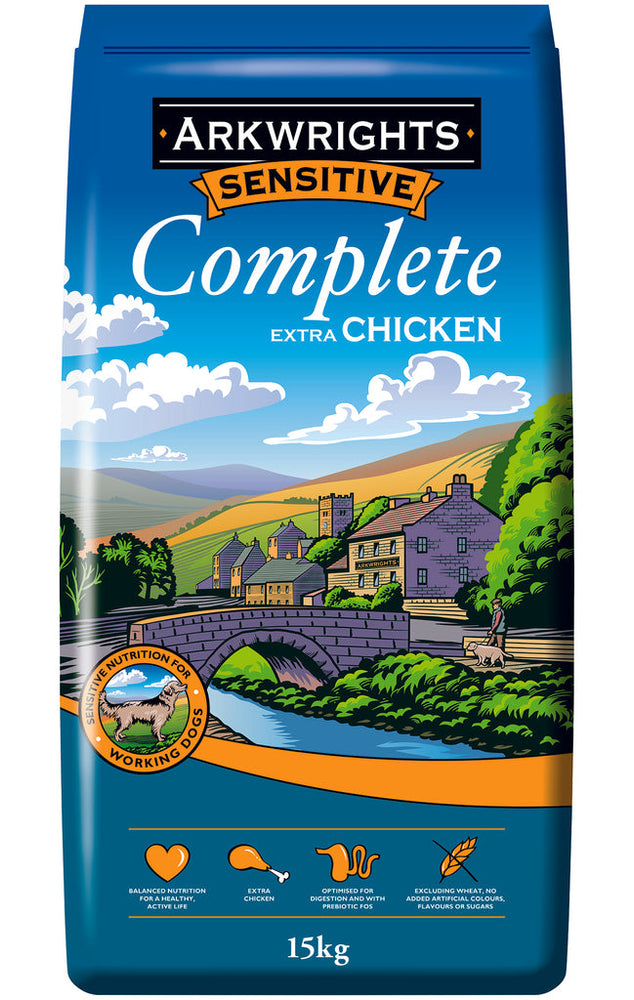 Arkwrights Sensitive Complete Extra Chicken Dry Dog Food 15kg