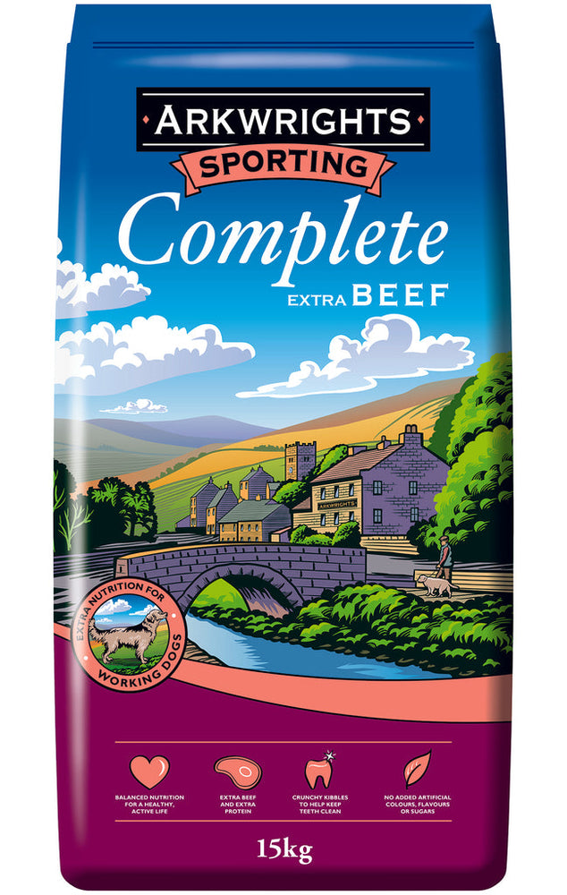 Arkwrights Sporting Complete Extra Beef Dry Dog Food 15kg